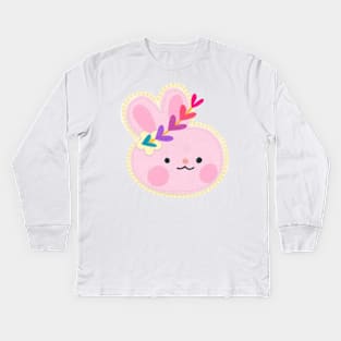 Bunny Face Kids Long Sleeve T-Shirt